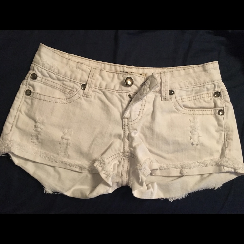 White Jean Shorts